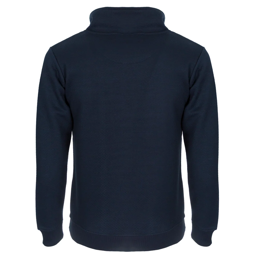 NAVY ICON 1/4 ZIP WAFFLE JACKET - Image 3